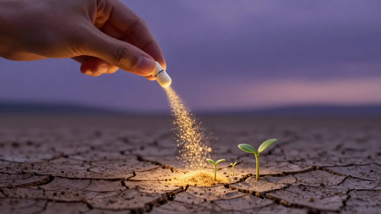 Kapsle rybího kolagenu rozpuštěná v půdě kůže, kde vyrůstají nové znaky hydratace a pružnosti.