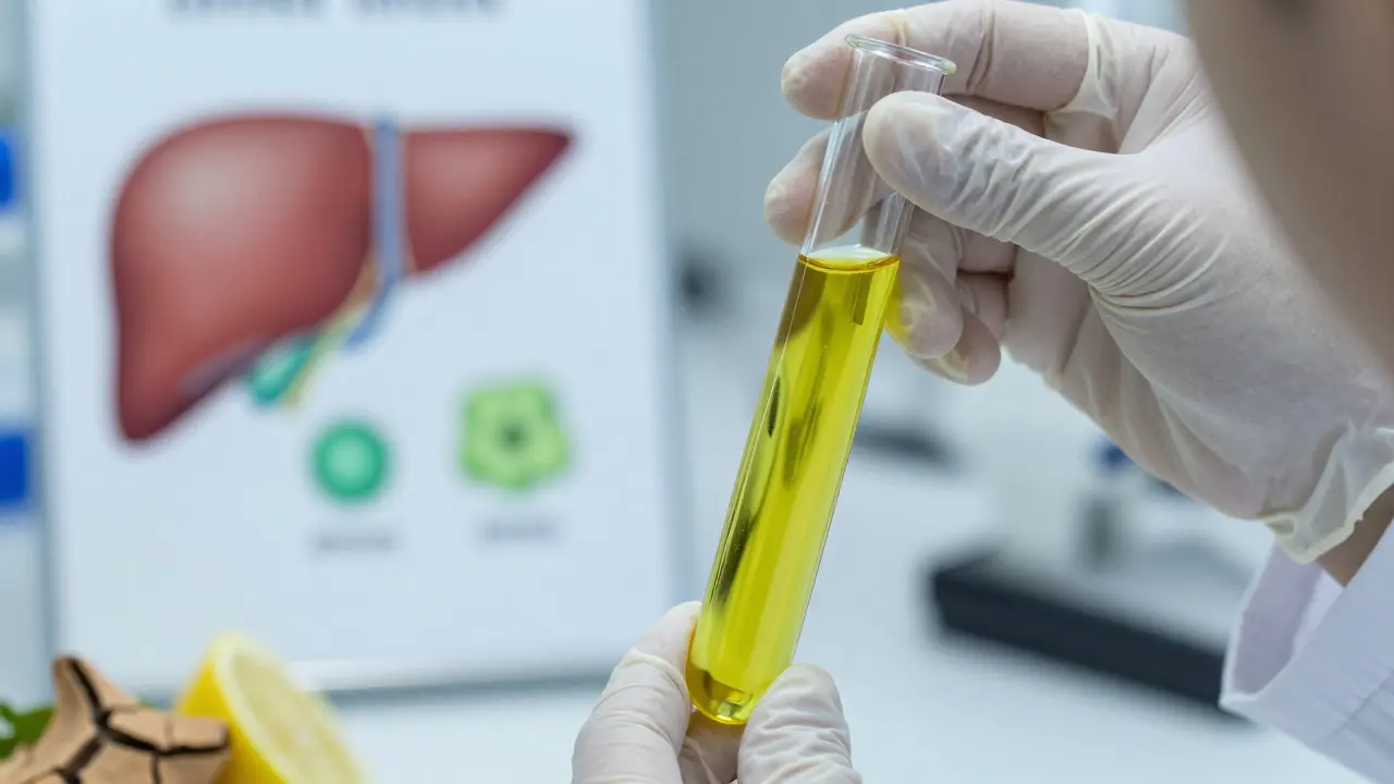 Laboratorní scéna vyvracející mýtus o čištění jater olejem a citronem