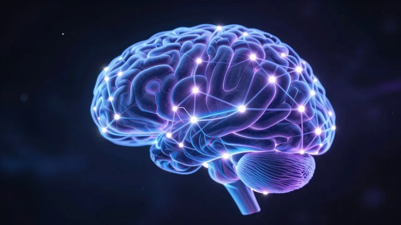 Abstraktní zobrazení neuronových spojení a plasticity mozku