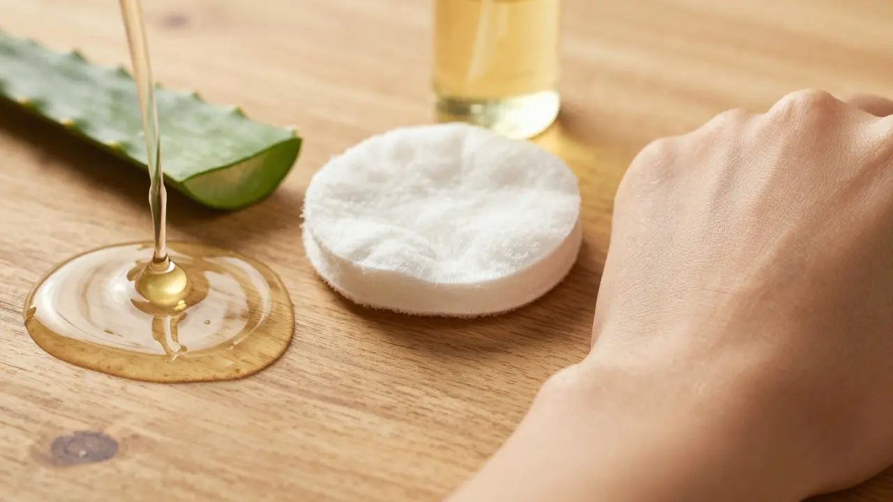 Přírodní složky pro péči o pleť: aloe, olej a octový tonik