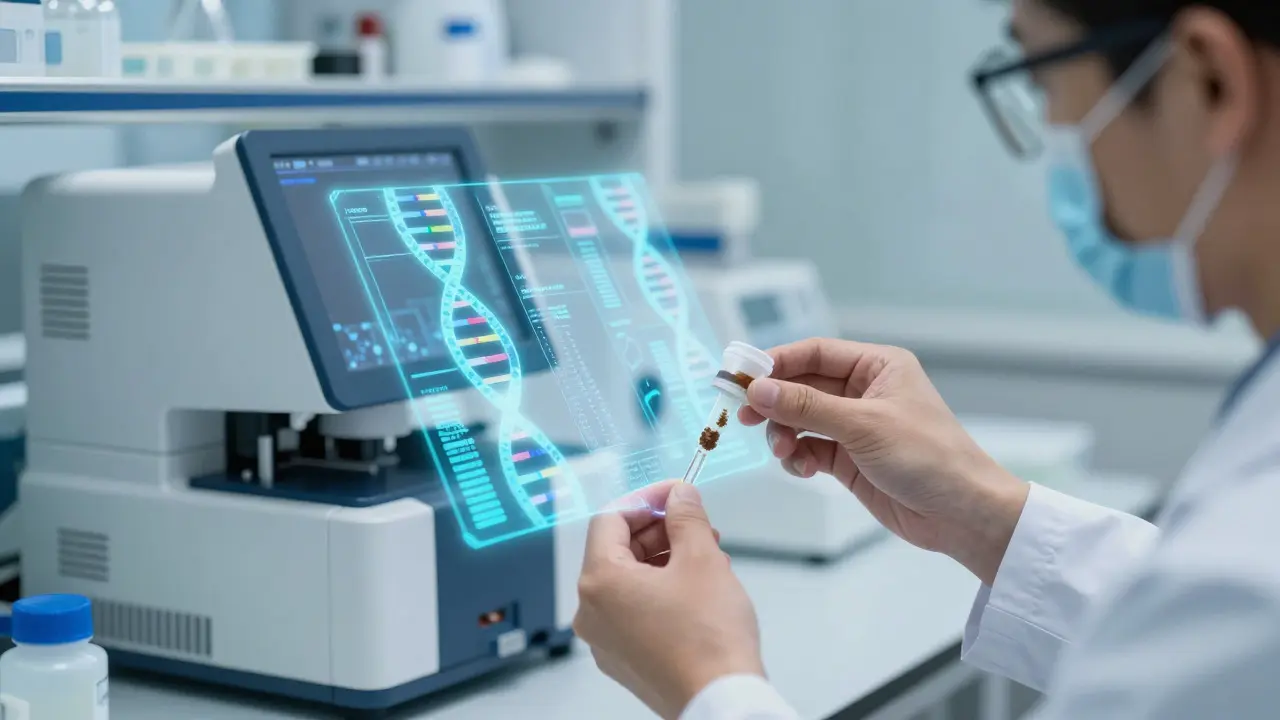 Laboratorní analýza vzorku stolice pomocí sekvenování DNA