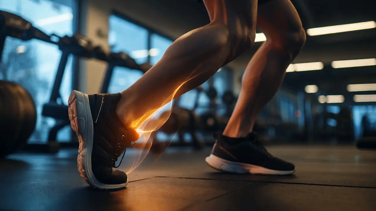 Sportovec cvičí pro regeneraci šlach